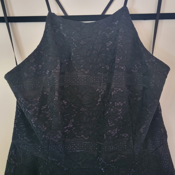 Trac halter top Lace Navy blur Sleeveless Skater Dress 1 XL - Picture 6 of 14